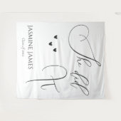 ミニマリスト彼女は卒業パーティーの背景を行った タペストリー (正面(横))