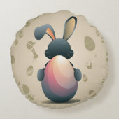 ミニマリスト復活祭エレガンス ラウンドクッション (裏面)