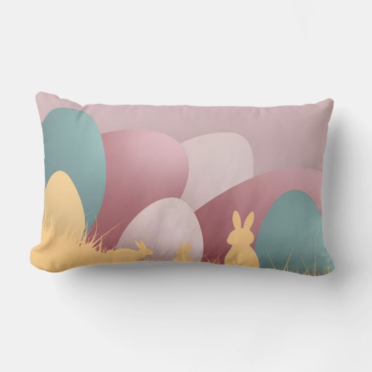 ミニマリスト復活祭エレガンス ランバークッション (正面)