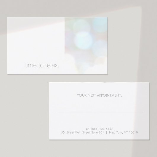 ミニマリスト微妙な《写真》ぼけ味スパアポイントメントカード 予約カード