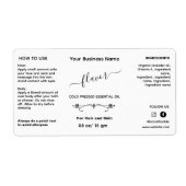 ミニマリスト必須油ボトルラベル ラベル (正面)