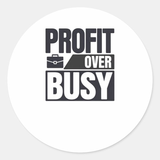 ミニマリスト忙し起業家以上の利益 ラウンドシール (正面)