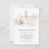 ミニマリスト悔やみや弔慰フラットサンキューカード サンキューカード (正面)