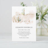 ミニマリスト悔やみや弔慰フラットサンキューカード サンキューカード (スタンド正面)