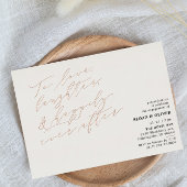 ミニマリスト愛する笑い引用文婚約パーティ 箔招待状