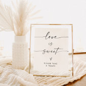 ミニマリスト愛は甘いシャワーのデザートの看板 ポスター
