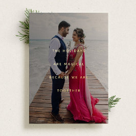 ミニマリスト感覚の感謝を伝えるホリデー ゴールドフォイル カード