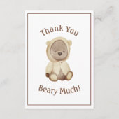 ミニマリスト感謝の多くの赤ちゃんシャワー サンキューカード (正面)