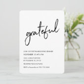 ミニマリスト感謝の感謝祭ディナー 招待状 (スタンド正面)