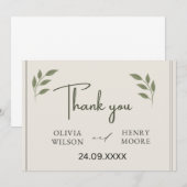 ミニマリスト感謝の気持ちを表すギフトボックス サンキューカード (正面/裏面)