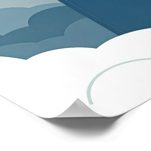 ミニマリスト成功やる気を起こさせる山 ポスター (角)