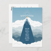 ミニマリスト成功やる気を起こさせる山 ポストカード (正面/裏面)