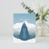 ミニマリスト成功やる気を起こさせる山 ポストカード (スタンド正面)