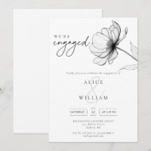 ミニマリスト我々は婚約したフローラ婚約パーティ