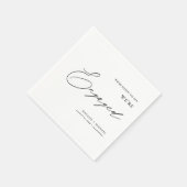 ミニマリスト我々は婚約した婚約パーティ スタンダードカクテルナプキン (角)