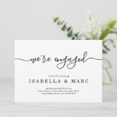 ミニマリスト我々は婚約パーティ婚約したインビタティ 招待状 (スタンド正面)