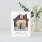 ミニマリスト我々は新しいホームフォト移動を移動 ポストカード (スタンド正面)