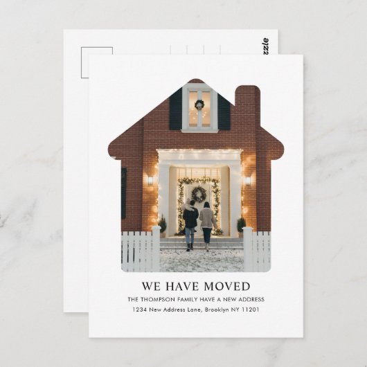 ミニマリスト我々は新しいホームフォト移動を移動 ポストカード (正面/裏面)