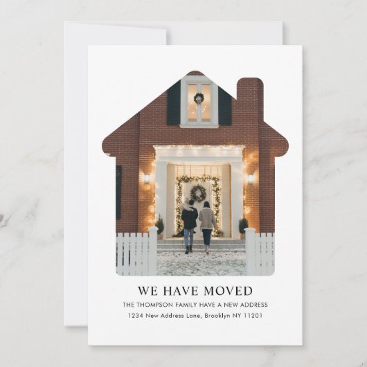 ミニマリスト我々は新しいホームフォト移動を移動 案内状 (正面)