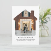 ミニマリスト我々は新しいホームフォト移動を移動 案内状 (スタンド正面)