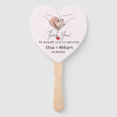 ミニマリスト手ハートジェスチャー結婚スのゲストギフト ハンドファン (正面)