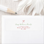 ミニマリスト手引き弓クリスマスリターン ラベル (インサイチュ)