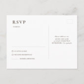 ミニマリスト手描きワイルドフラワーウェディングRSVP ポストカード (裏面)