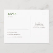 ミニマリスト手描きワイルドフラワーウェディングRSVP Pos ポストカード (裏面)