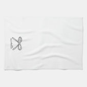 ミニマリスト手描き弓の名前 キッチンタオル (横)