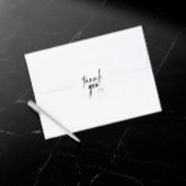 ミニマリスト手書きスクリプトありがとう ラウンドシール