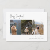 ミニマリスト手書きスクリプトマルチフォトフォー シーズンカード (正面)