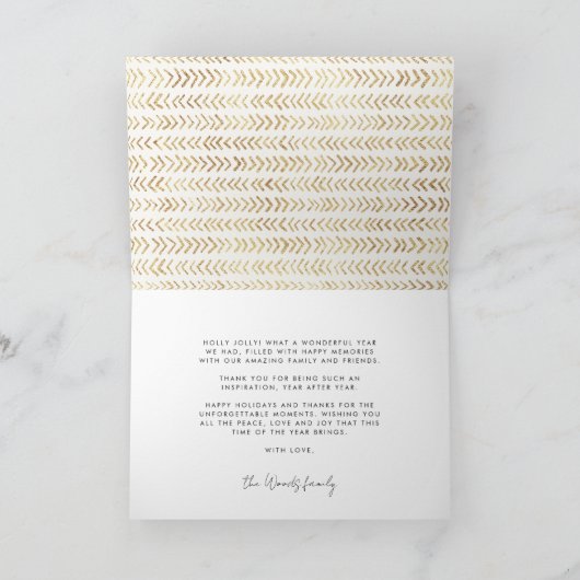 ミニマリスト手書きメリーすべての写真 シーズンカード (内部)