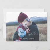 ミニマリスト手書きメリーすべての写真 シーズンカード (正面)