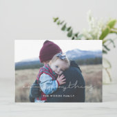 ミニマリスト手書きメリーすべての写真 シーズンカード (スタンド正面)