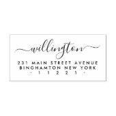 ミニマリスト手書家族名差出人住所 ラバースタンプ (インプリント)