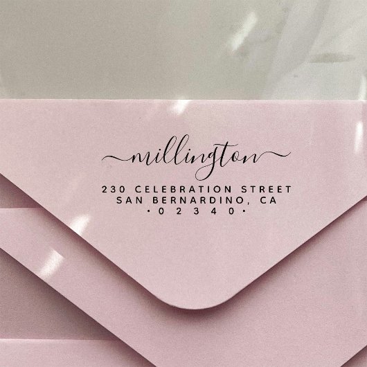 ミニマリスト手書家族名差出人住所 ラバースタンプ