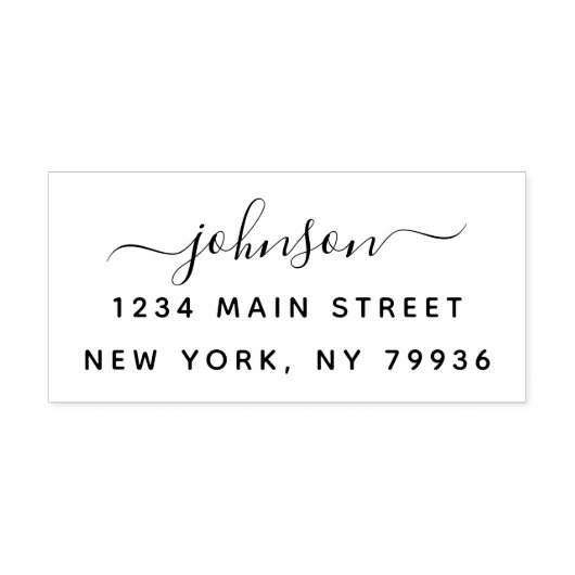 ミニマリスト手書差出人住所 ラバースタンプ (インプリント)