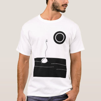 ミニマリスト抽象ブラックアンドホワイトグラフィックス Tシャツ