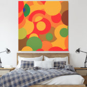 ミニマリスト抽象モダンオレンジ幾何学アート キャンバスプリント (インサイチュ (寝室))
