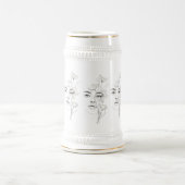 ミニマリスト抽象線アート コーヒーマグ ビールジョッキ (中央)