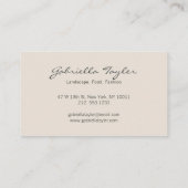 ミニマリスト抽象芸術·ランドスケープ写真家スクリプト 名刺 (裏面)