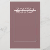 ミニマリスト推測ザ・ドレスブライダルシャワーゲーム (裏面)