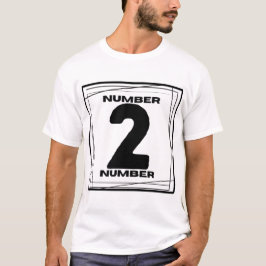 ミニマリスト数字の2 Tシャツ