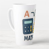 ミニマリスト数学の主題 – 計算ツール,ルーラー カフェラテマグ (左アングル)