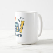 ミニマリスト数学の主題 – 計算ツール,ルーラー コーヒーマグカップ (正面右)