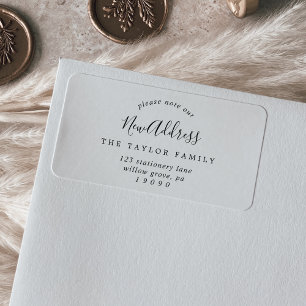 ミニマリスト新しいアドレスをお知らせください ラベル