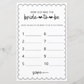 ミニマリスト新婦のシャワーゲームは何歳だった (正面)