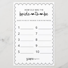 ミニマリスト新婦のシャワーゲームは何歳だった