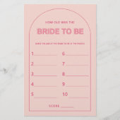 ミニマリスト新婦のシャワーゲームは何歳だった チラシ (正面)