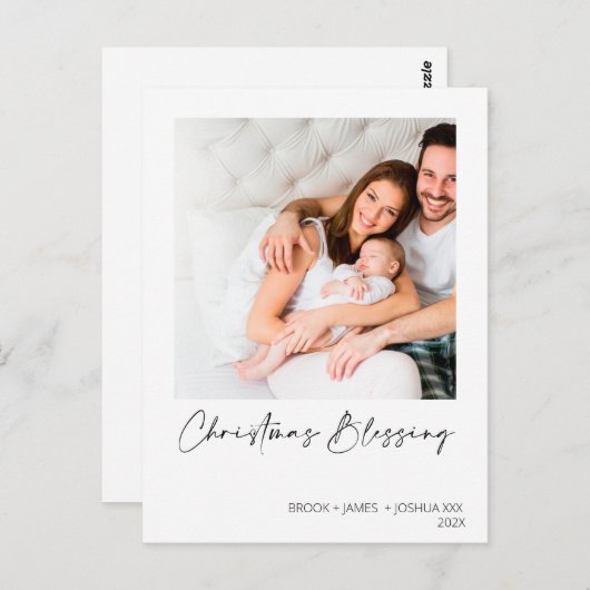 ミニマリスト新生まれクリスマス恵みクリスマス ポストカード (正面/裏面)